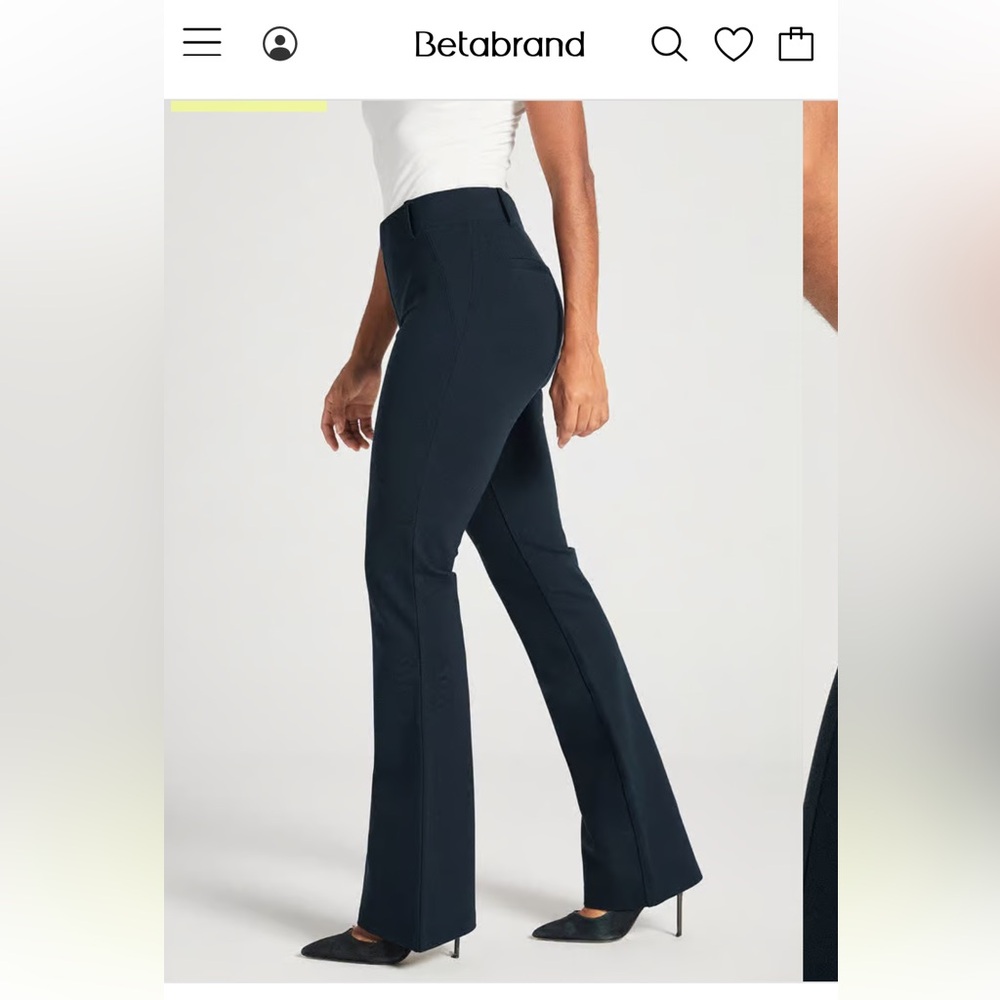 Betabrand Boot-Cut Classic Dress Pant Yoga Pants Black Size 2x(16-18)